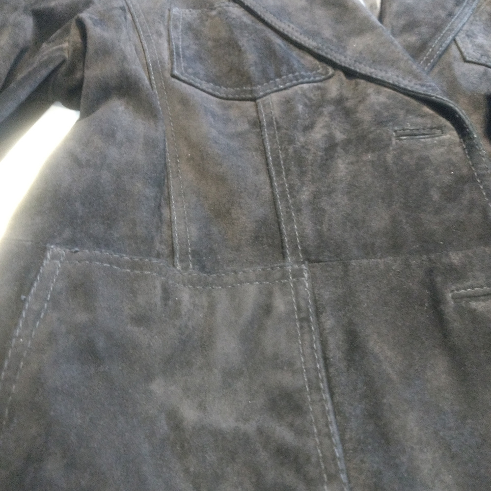 Caslon Black Leather Women's Jacket Size M/L